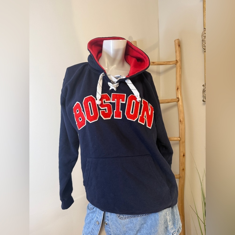 Bay State Gear BOSTON 1630 Hoodie Medium Blue Red By Bay State Apparel Massac